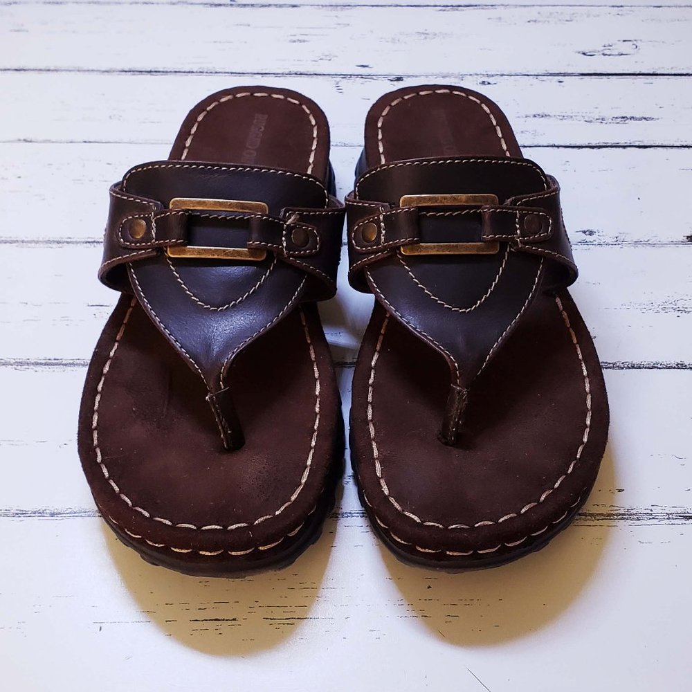 Rugged Outback Women's Brown Thong Sandal Sz 8